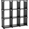 SONGMICS Armadietto Modulare a 9 Cubi, Scaffale Portaoggetti, Libreria