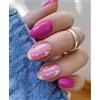 Does not apply Unghie Gel Adesive UV Fiore Rosa Trasparente Smalto Adesivo per Unghie Gel Nail