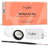 Does not apply Kit Nail Art 3D per Manicure Professionale a Casa, Con Vasetto Polvere 3D Traspa