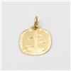 Gulino Gioielli Ciondolo zodiacale in oro giallo 18 kt 750 uomo/donna/unisex "Bilancia" E.24