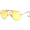 Ray-Ban Ray Ban 3030 Outdoorsman Remix Aste Riccio Occhiali da Sole Oro/Giallo