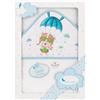 Interbaby Asciugamano con cappuccio per neonato PARACAIDISTA in bian ypST