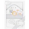 Interbaby Asciugamano con cappuccio per neonato ANIMALITOS in bianco XOgu