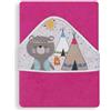 Interbaby Asciugamano con cappuccio per neonato INDIO in fucsia - 56 3zWl