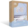 Interbaby Asciugamano con cappuccio per neonato LOVE YOU in blu con Mkpe