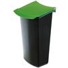 Han 1843-05 - Contenitore pattumiera per Mondo, in polistirolo, 3 l, nero con coperchio verde