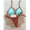 Micro Bikini Perizoma Donna Turchese Marrone Push Up Sexy Mini 8205NO1