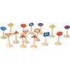 Goki Toys Pure - Set di segnali stradali in Legno, 15 pz. Assortiti koq0