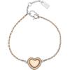 THUN Bracciale catena e tessuto con cuore