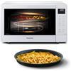Panasonic NN-CT55RWEPG Friggitrice ad Aria e Forno a Microonde Combinato 4 in 1 da 27 L, Inverter da 1000W, Grill da 1300W, Convezione, Airfryer, 19 Programmi Automatici, Bianco