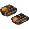 Worx Wx3605 Set Batterie al Litio Worx Power Share 20V, 1.Batteria 2.0Ah