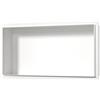Bernkot Nicchia da parete in acciaio inox bianco 304, 60 x 30 x 10 cm,