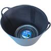 Faithfull FLEX15Y - Mastello flessibile in polietilene, 42 l, colore: Nero
