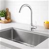 Vetrineinrete Rubinetto da cucina a canna alta curva orientabile per lavandino a 1 e 2 vasche