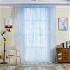 🌿 Tenda Tulle Foglie Verdi Elegante Moderna Trasparente 200x100
