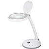 goobay 60363 Lampada ingrandimento LED dimmerabile/Supporto lampada ingrandimento, lente ingrandimento luce/temperatura di colore 6500K / flusso luminoso 450lm / tensione d'esercizio 230V / bianco