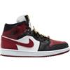 Jordan Scarpe Nike Air Jordan 1 Mid SE Dark BeetrooT Sneakers Uomo Rosso Bianco Nero