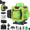 karzu Livello Laser 4D 16 Linee 360° Autolivellante Professionale Verde 2 BATTERIE Kit