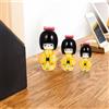 3pcs Giapponese Kokeshi Ornamento Doll Ornamento Kimono Doll Statua per la