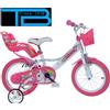 Dino Bikes Bici Bambina UNICORNO 12'' 14'' 16'' 20'' Dino Bikes