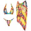 Bikini Donna Con Pareo Fantasia Colorata Sexy Mare Estate 4R7K2