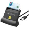 Atlantis Lettore Smart Card USB per CNS e Tessera Sanitaria | Per firma digitale, attivazione SPID, PC e notebook, USB, Verticale, solo per Windows, nero cod. P005-SMARTCRV-U