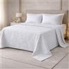 Zambaiti Copriletto Matrimoniale Estivo Matelassè Jacquard Zambaiti Frond 260x270 cm