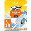 Swiffer Starter Kit Swiffer Piumino Catturapolvere (1 Manico E 3 Ricariche), Intrappola E Blocca 3 Volte Più Polvere E Peli Rispetto A Un Piumino Tradizionale