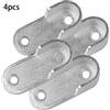 Non specificato 4pc Binario Appendiabiti Standard Tubo Supporto Armadio Aste Presa Circolare