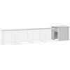vidaXL Gabbia per Polli Grigia 500x91x100 cm Acciaio Zincato