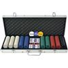vidaXL Set per Gioco Poker 1000 Chips Fiches Valigetta Alluminio Gioco Carte vidaXL