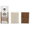 martini SPA - Mr Eco - 2 Spugne Anti-graffio in Cellulosa bianca e granuli vegetali (gusci di frutta secca), 2 unità - Made in Italy -