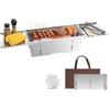 Uten Barbecue Carbonella Portatile e Pieghevole, BBQ Tavolo per Giardino | Non è Richiesta Alcuna Installazione, Acciaio Inox con Borsa per il Trasporto, Spiaggia, Campeggio, Escursionismo (M)
