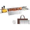 Uten Barbecue Carbonella Portatile e Pieghevole, BBQ Tavolo per Giardino | Non è Richiesta Alcuna Installazione, Acciaio Inox con Borsa per il Trasporto, Spiaggia, Campeggio, Escursionismo (L)