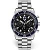 Lowell Orologio Uomo UC SAMPDORIA P-D0477UB1 Chrono Acciaio Nero Blu OFFICIAL