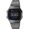 Casio Orologio CASIO A168WEGG-1B Acciaio Nero Digitale Chrono Alarm Unisex VINTAGE