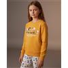 Peanuts Pigiama bambina invernale di Snoopy in caldo cotone Art. 63458