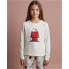 Peanuts Pigiama bambina invernale di Snoopy in caldo cotone Art. 63462
