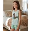 Santoro Gorjuss Gorjuss Pigiama Bambina Estivo in Cotone Canotta e Pantaloncino corto 63406