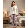 Santoro Gorjuss Gorjuss Pigiama Donna Invernale in Caldo Cotone Art. 63384 Colore Beige