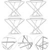 4 Pcs Arredamento Per La Casa Porta Tillandsia Portavaso in Metallo