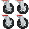 vidaXL 4x Rotelle Girevoli 125mm Ruote Ruotine Piedini Girelle Basi per Mobili vidaXL
