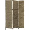vidaXL Paravento 4 Pannelli Nero 193x160 cm Giacinto d'Acqua Divisorio Stanza vidaXL