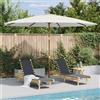 vidaXL Ombrellone da Esterni con Palo in Legno Bambù Terracotta Tenda Parasole vidaXL