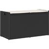 vidaXL Cassapanca da Esterno con Cuscino Grigia 100 cm in Polyrattan vidaXL