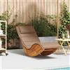vidaXL Legno di Acacia Sedia a Sdraio Dondolo Esterni Letto Lettino Prendisole vidaXL