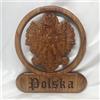 Fatto a mano Aquila polacca intagliata a mano con bordo decorativo e targhetta con nome Re...