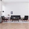 vidaXL Set di Divani 3 pz Nero in Similpelle Arredi Salotto Sofa con Poltrone vidaXL