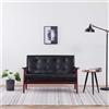 vidaXL Set di Divani 3 pz Nero in Similpelle Arredi Salotto Sofa con Poltrone vidaXL