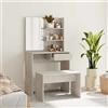 vidaXL Set Tavolo da Toeletta con Sgabello 74,5x40x141 cm Colori Diversi vidaXL